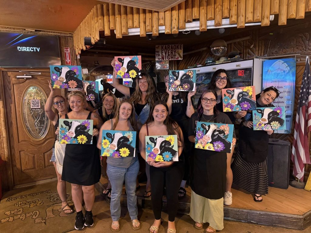 BJs Cat and Moon Paint night