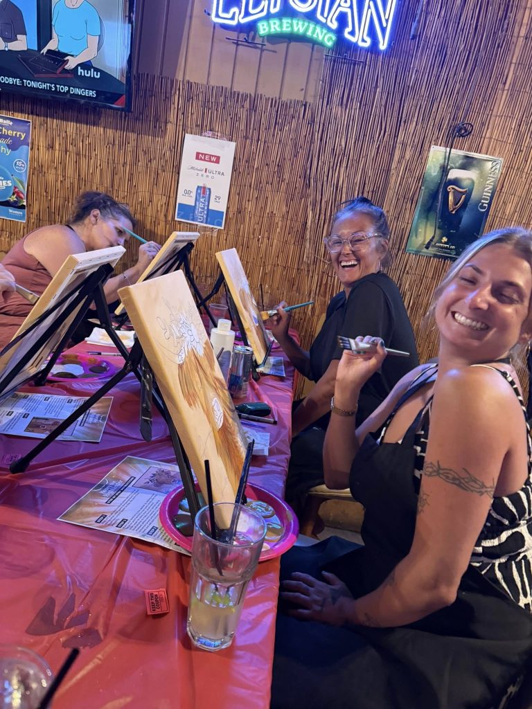 BJs Cat and Moon Paint night
