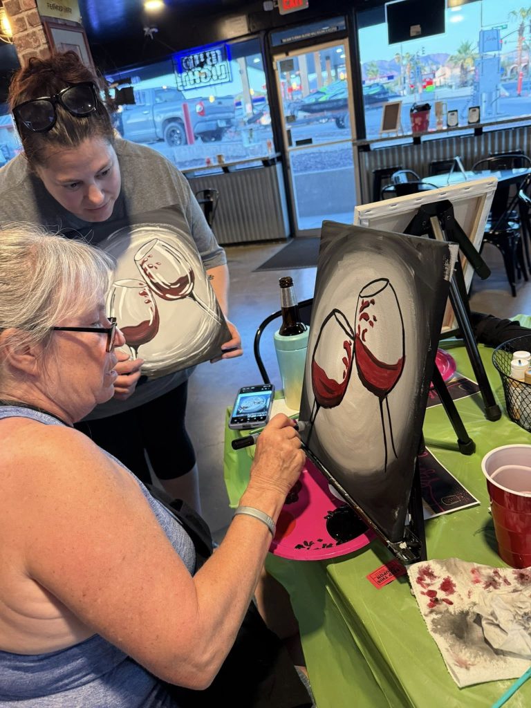 Grapes N Grains Morning Meow paint party